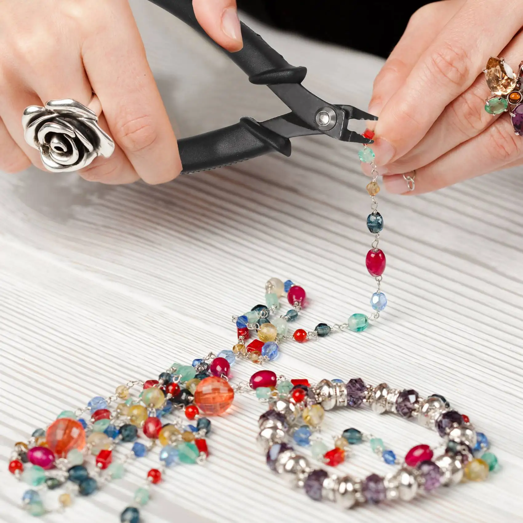 Щипцы для обжима бусин Ювелирный инструмент - 5 дюймов случайный цвет