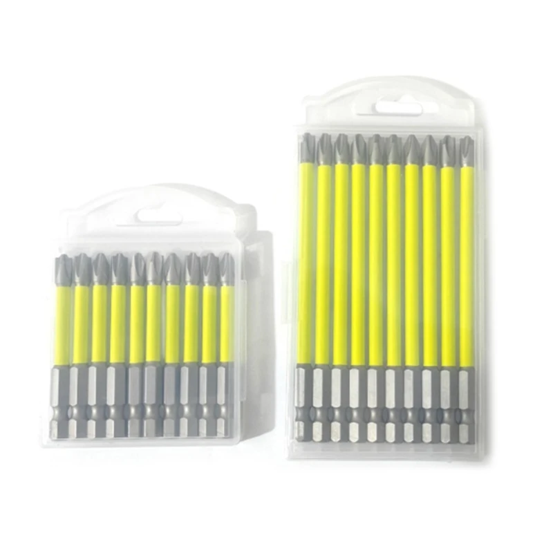 

10PCS Alloy Screwdriver Tips Set Magnetic Batch Head Strong Magnetic High Hardness Shock Heads For Scewdriver