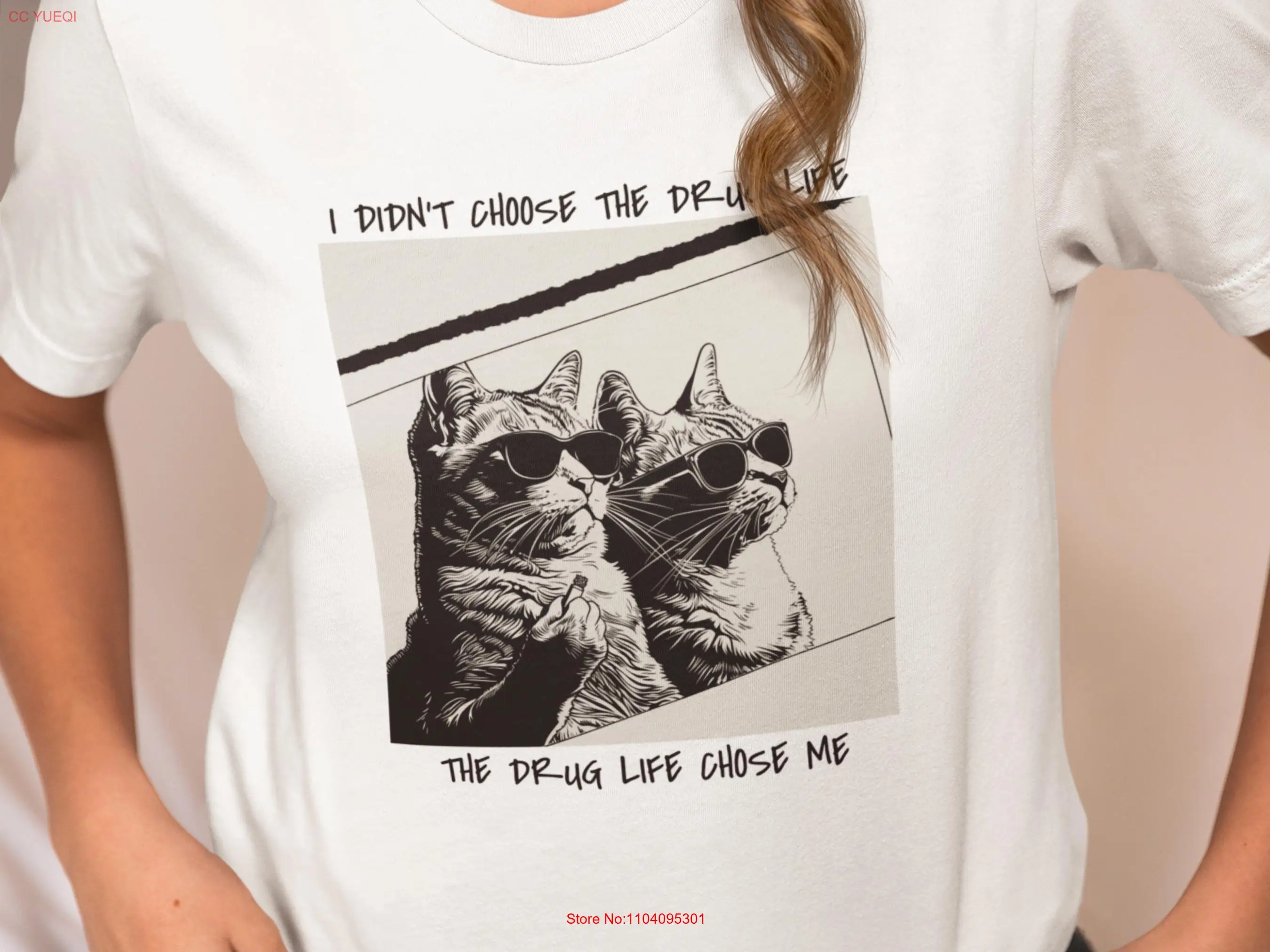 Забавная футболка с изображением фармацевта Life Thug Cat аптека наркотики мем техник