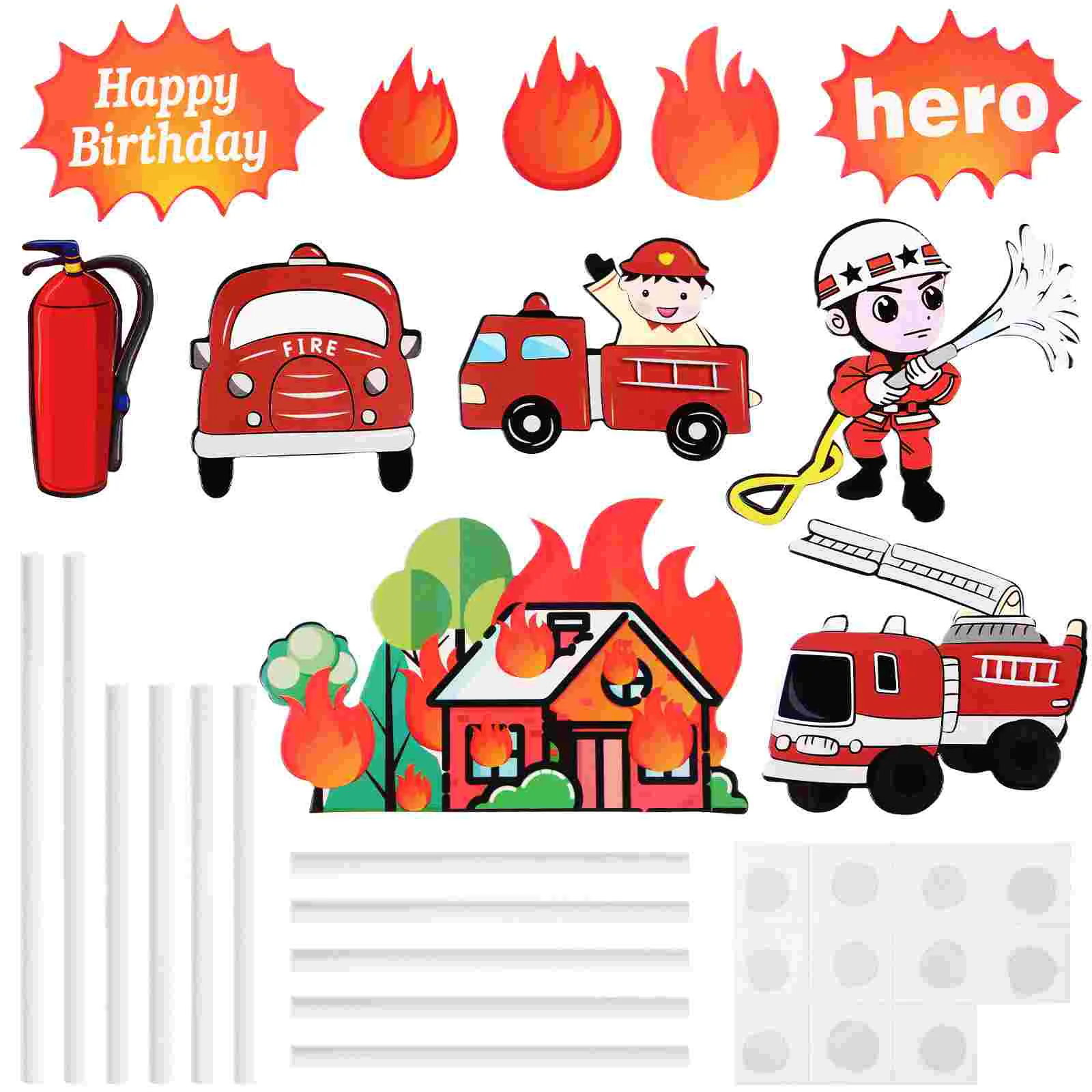 

Cupcake Decorating Construction Pinata Cupcake Ornament Birthday Party Ornament Truck Ornaments Fireman Theme Fire Truck