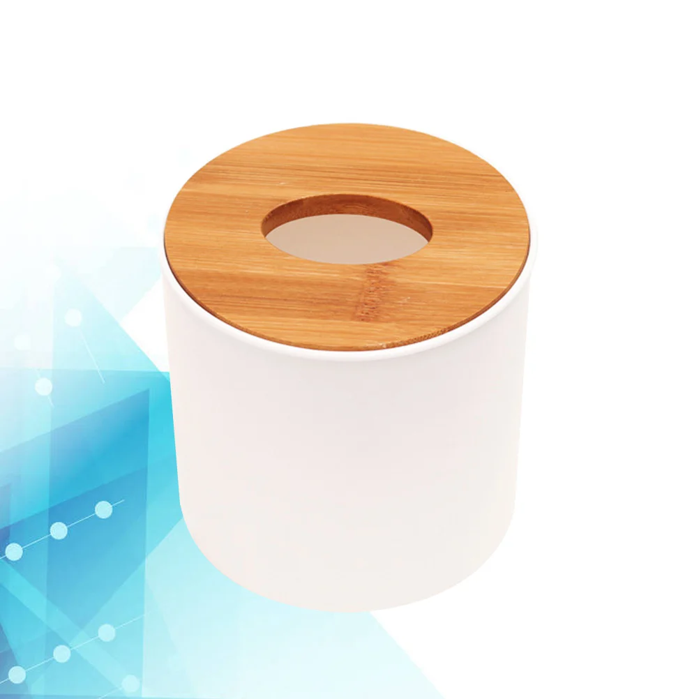 

1PC Convenient Nontoxic Tissue Box Simple Napkin Tray Towel Round Paper Box