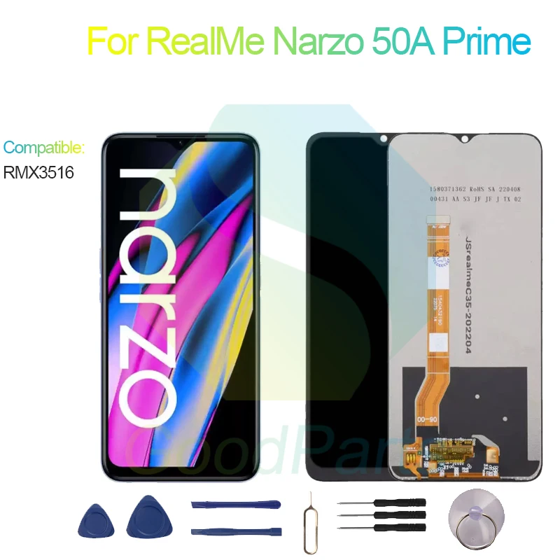 ЖК-дисплей для RealMe Narzo 50A Prime 6 &quotRMX3516 премиум сенсорный дигитайзер в сборе Замена