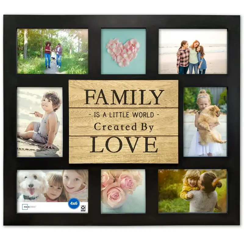 

Plaque Sentiment Collage Picture Frame, Black Decorative items for home Happy birthday sign Street sign Dr pepper Room stuff Far