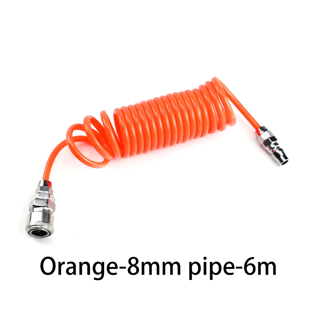 

Пружинный воздушный шланг из полиуретана, внешний диаметр 6 мм/8 мм — длина 3/6/9 м с быстрым фитингом для пневматического оборудования и воздушных компрессоров, 1 шт.