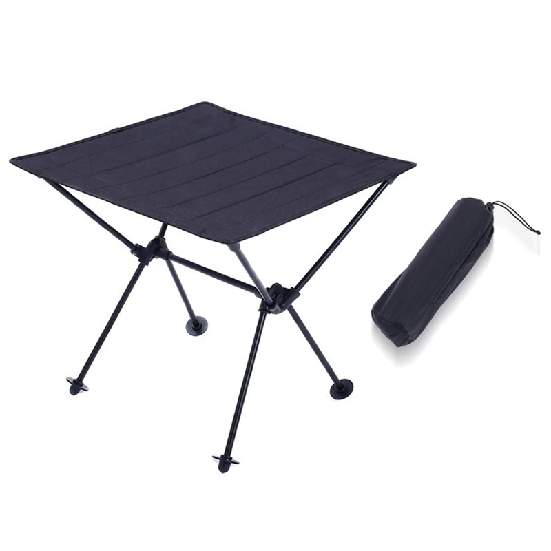 

Foldable Table Portable Camping Desk For Ultralight Beach Aluminium Hiking Climbing Black