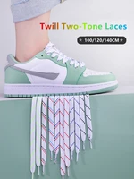 2022 new shoelaces for sneakers basketball shoes sport shoe laces flat shoelace twill two tone strings af1 shoe accessories
