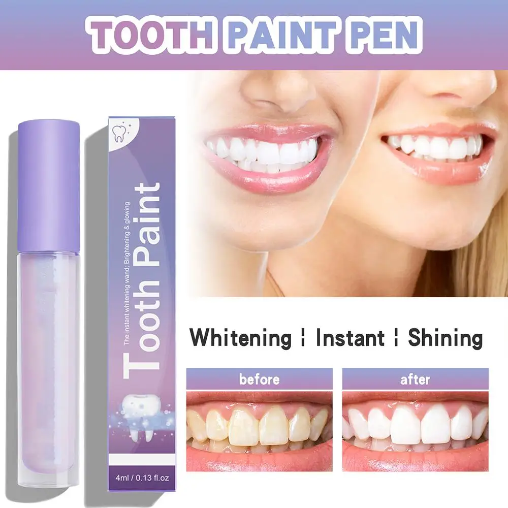 

1pcs Tooth Whitening Pen Cleaning Yellowing Anti-Pigmentation Teeth Fresh Breath Bright Purple Toothpaste White L1G7