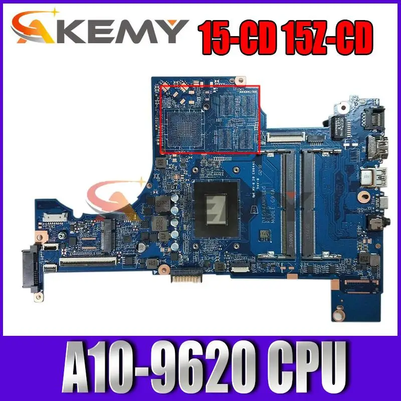 

For HP Pavilion 15-CD 15Z-CD Laptop Motherboard DAG94AMB8D0 With A10-9620 CPU 100% Fully Tested 926287-601 926287-501 926287-001