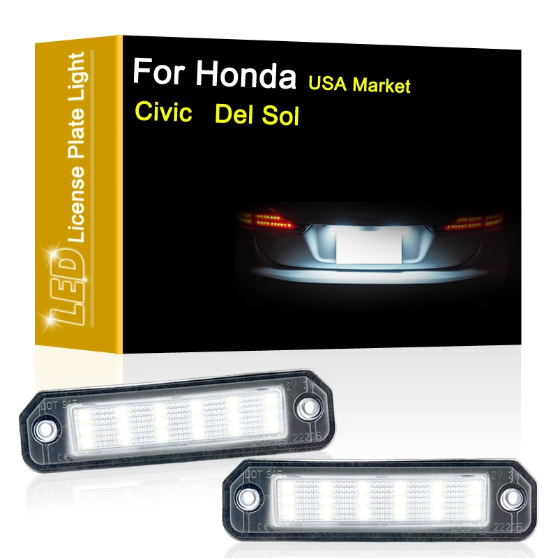 

Задний фонарь в сборе для подсветки номерного знака Honda Del Sol, 2 двери, 93-97 Civic, внедорожник, седан, 96-98, 12 В