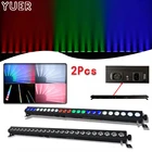 Светодиодная панель для мытья стен DMX512, сценическое освещение для диджея, дискотеки, свадьбы, шоу, 2 шт.лот, 24x4 Вт, 4 в 1