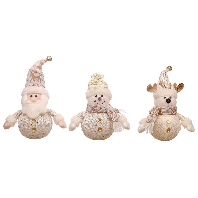 

3PCS Christmas Ornament Home Decoration For Christmas Party Table Fireplace Home Office Car