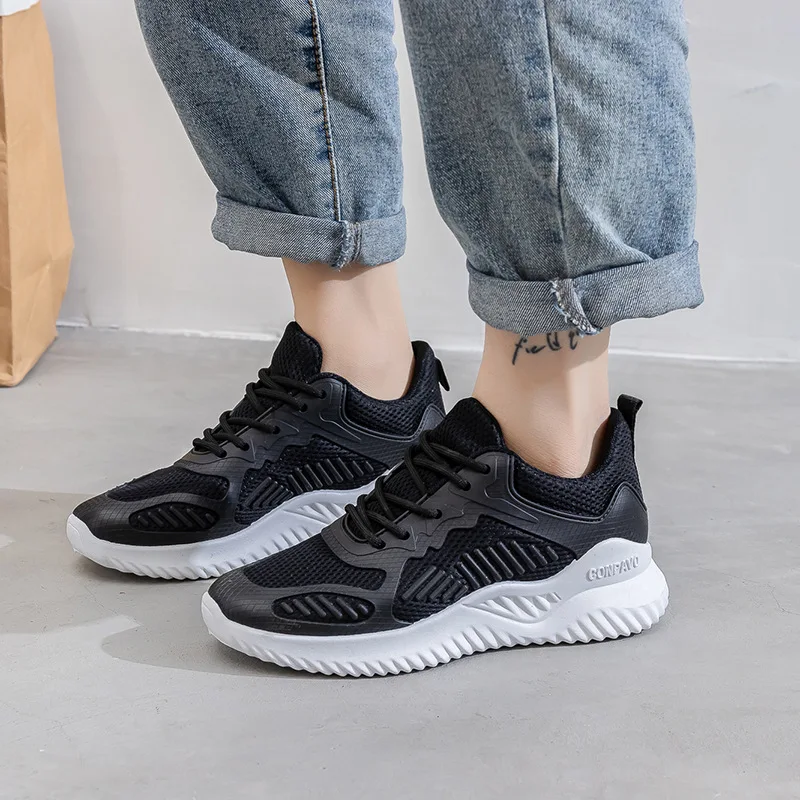 Thick Sole Women's Running Shoes Sneakers Breathable Casual Mesh Women's Shoes Lightweight Vulcanized Shoes Loafers Sneakers
