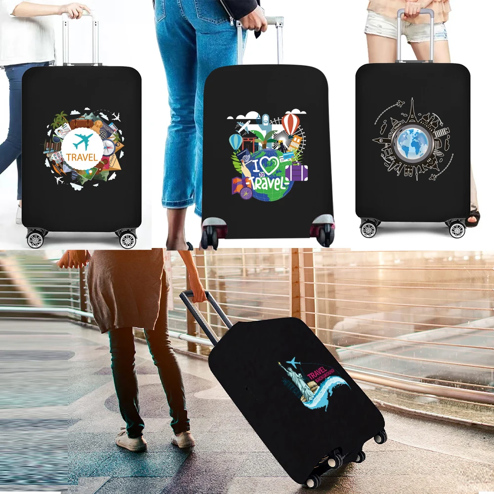 Travel Suitcase Protective Cover Apply To 18-32inch Luggage Cover Elasticity Thicker Dust Cover Trolley Case Travel Accessories