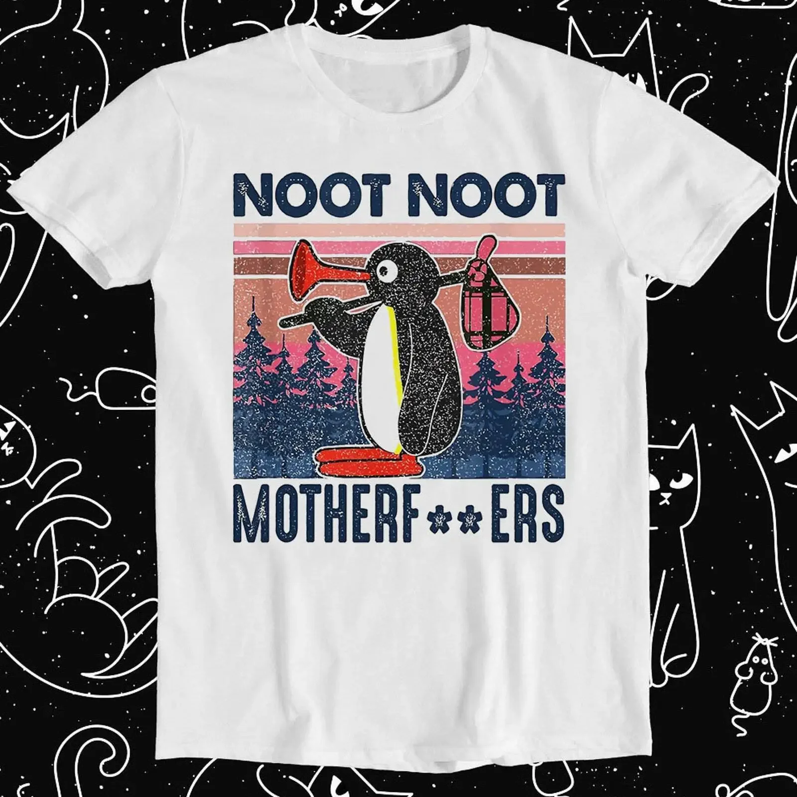 Футболка с надписью злой Pingu Noot материнская одежда