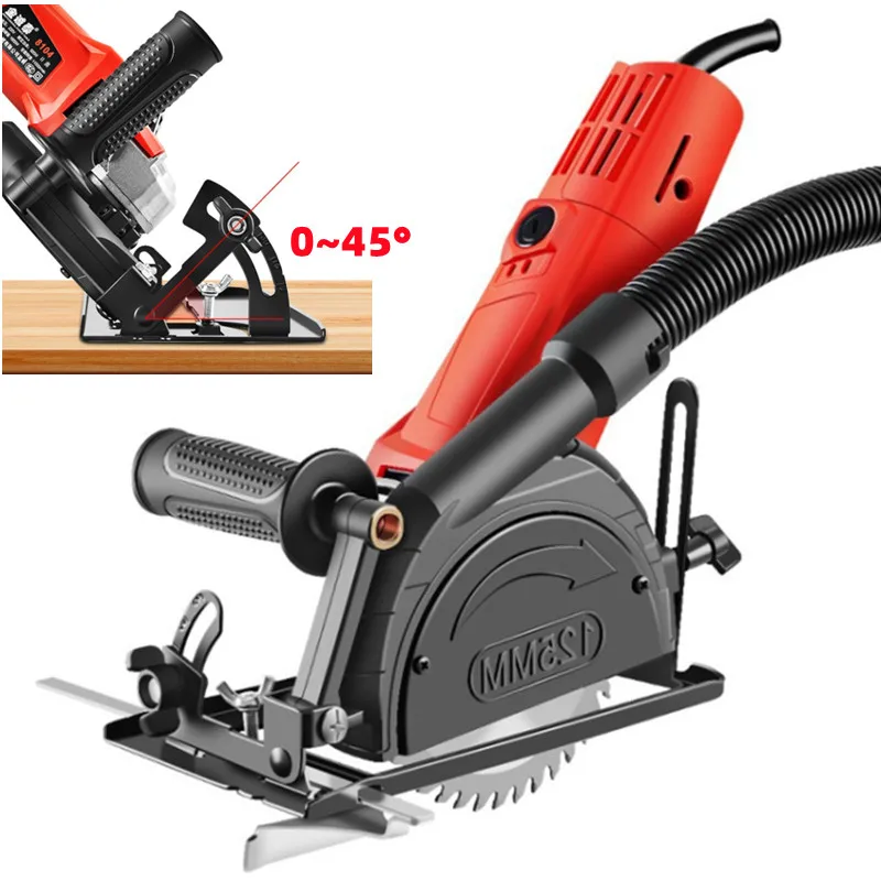 

Dust Free 45° Adjustable Cutting Depth Positioning Bracket Angle Grinder Retrofit Cutting Machine Slotting Base for 100-125MM