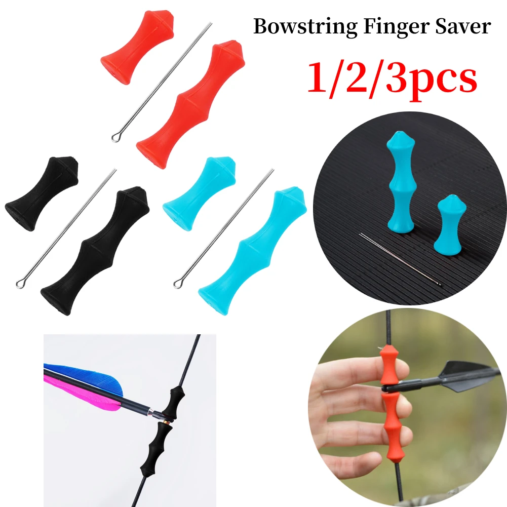 

1-3pcs Archery Finger Guard Bowstring Finger Saver Tab For Recurve Bow Silicon Finger Release Finger Protector Gear Accessory