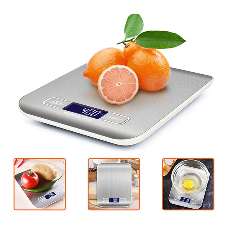 D2 5/10 Kg Digital Kitchen Scale Lcd Screen Display Precise Electronic Food Steelyard For Cooking Baking Weighing Kitchen Scale images - 6
