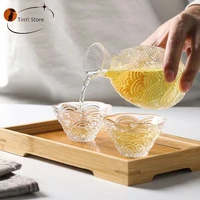 creative japanese glass wine set hamster nest sake set decanter crystal wine warmer glass clear wine pot whisky bottle barware