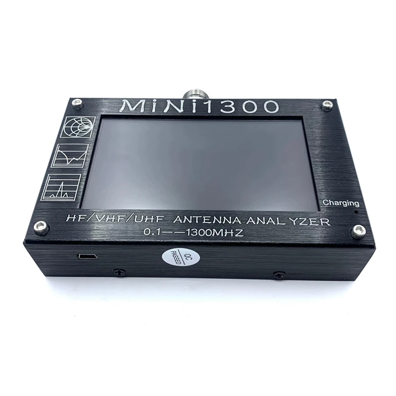 Мини1300 Плюс 5В/1.5А анализатор антенны HF VHF UHF 0.1-1300МГц частотомер SWR-метр 0.1-1999 с ЖК-экраном.