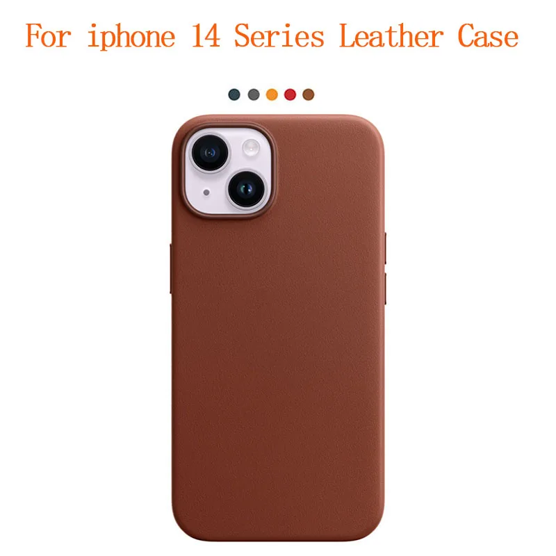 

Luxury Leather For Apple iPhone 14 Pro Max 14 Plus Magnetic Case For Magsafe 14Pro Cover Wireless Charging Drop Protect Covers