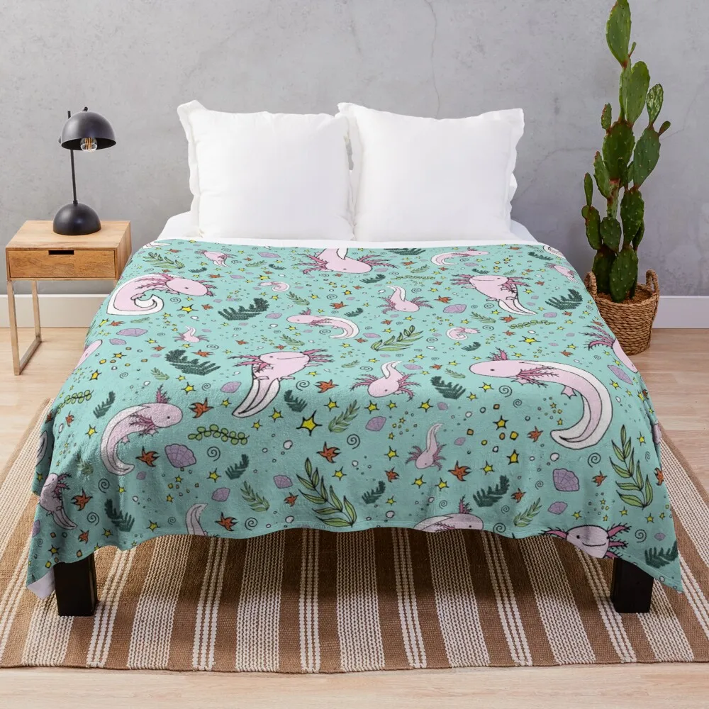 

Axolotl Throw Blanket Blanket Fleece