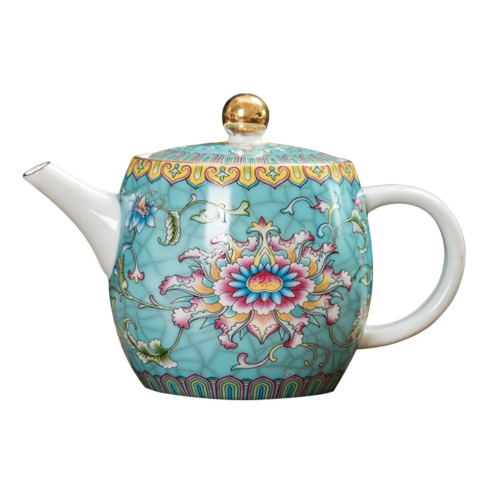 

Delicate Tea Kettle Decoration Classical Ceramic Tea Maker Unique Teapot with Lid for Tea House Office