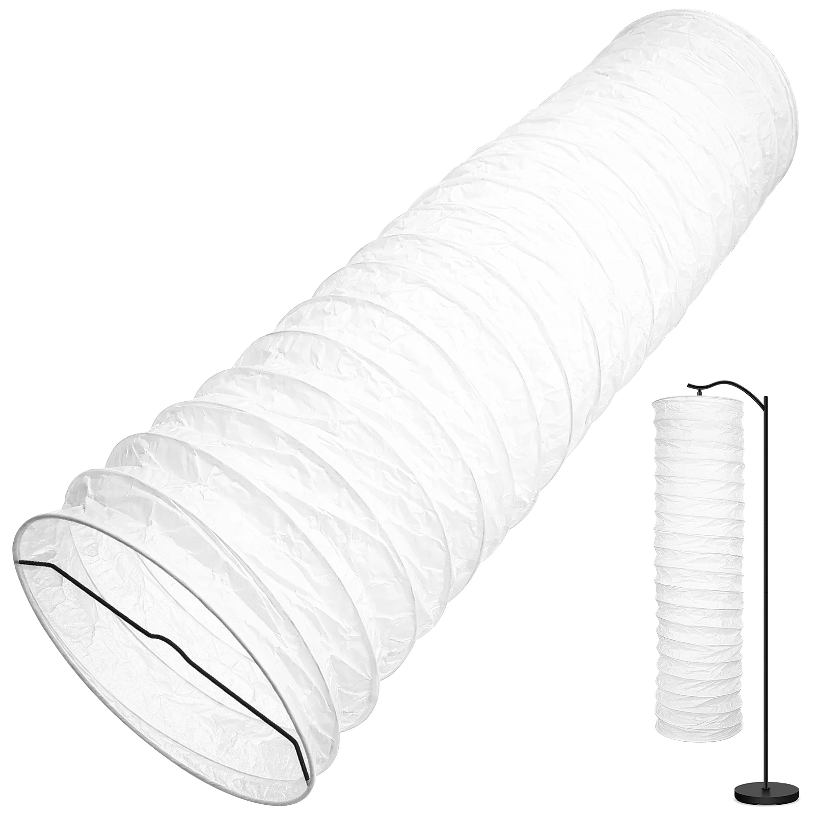 

Торшер из бумаги белый