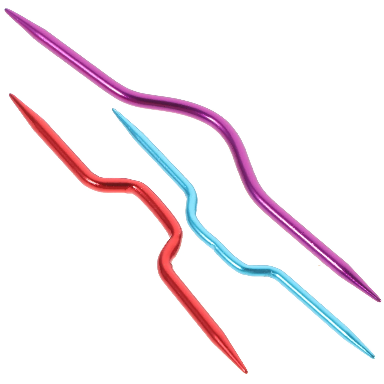 3 шт. крючки для вязания спицы свитера кабельные иглы кривая игла швейные