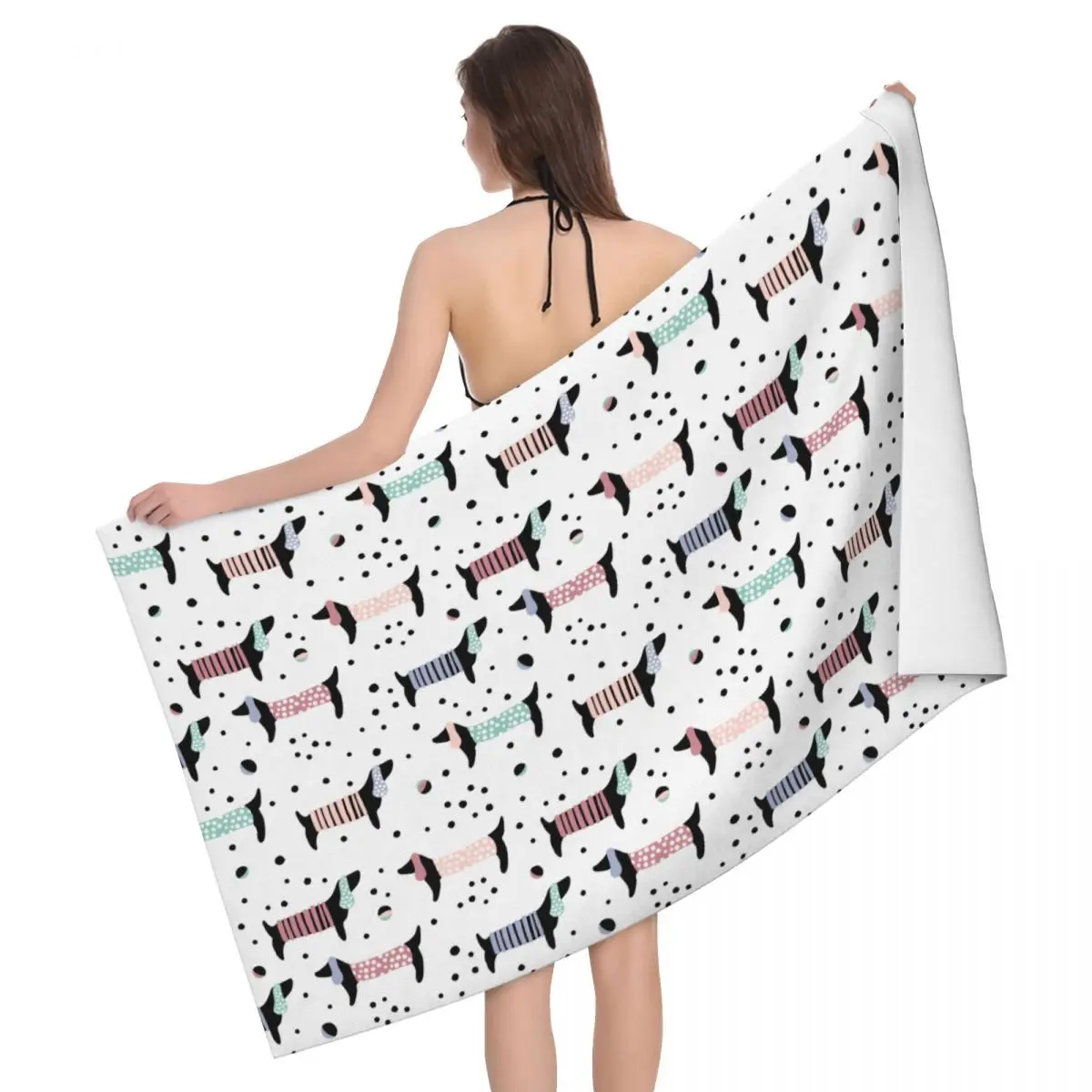 

Dachshund Dog Lovers Absorbent Microfiber Beach Bath Towel Quick Dry Animal Badger Sausage Shower Sauna Towels