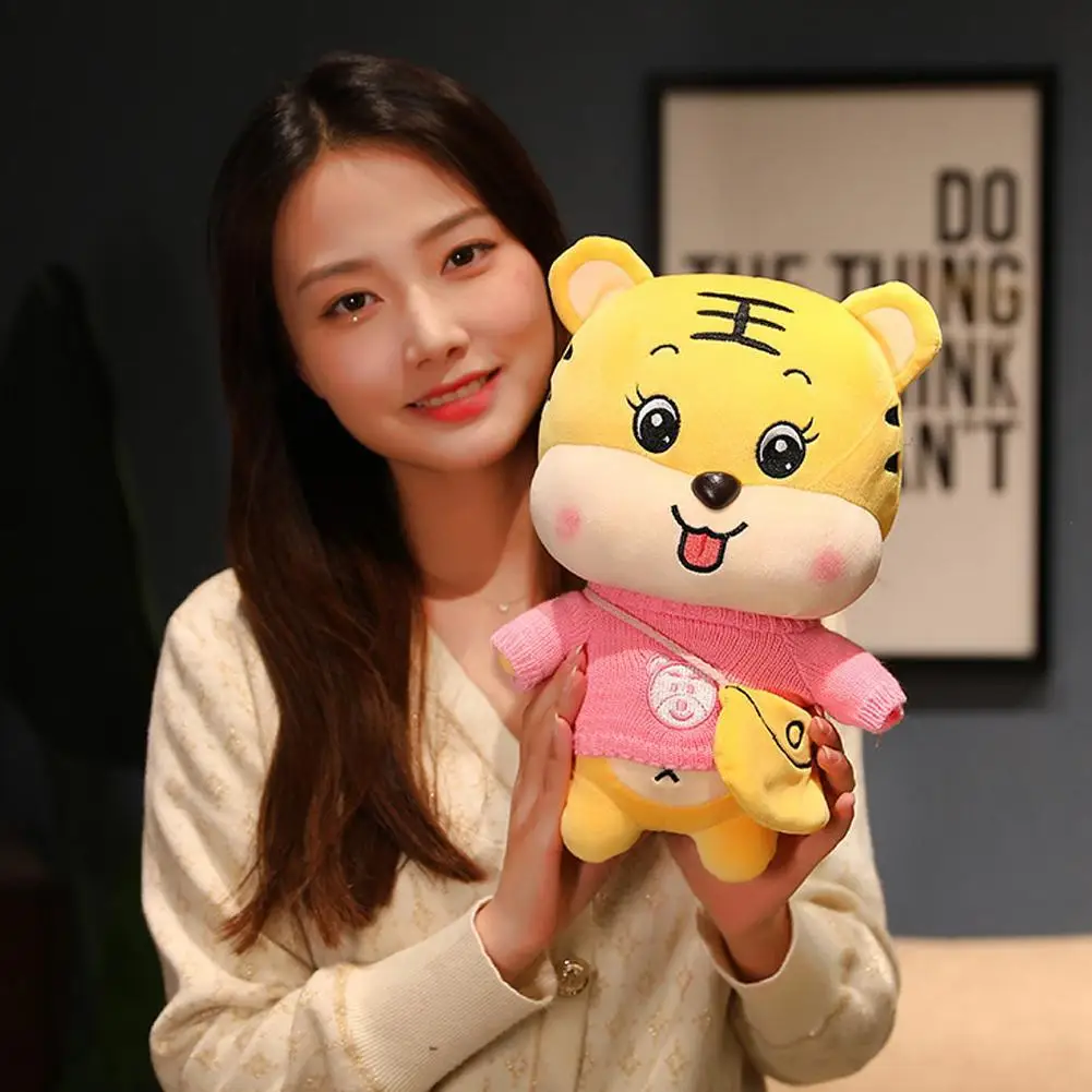 2022 22 см новогодняя китайская фотосессия милый красный тигр талисман плюшевая