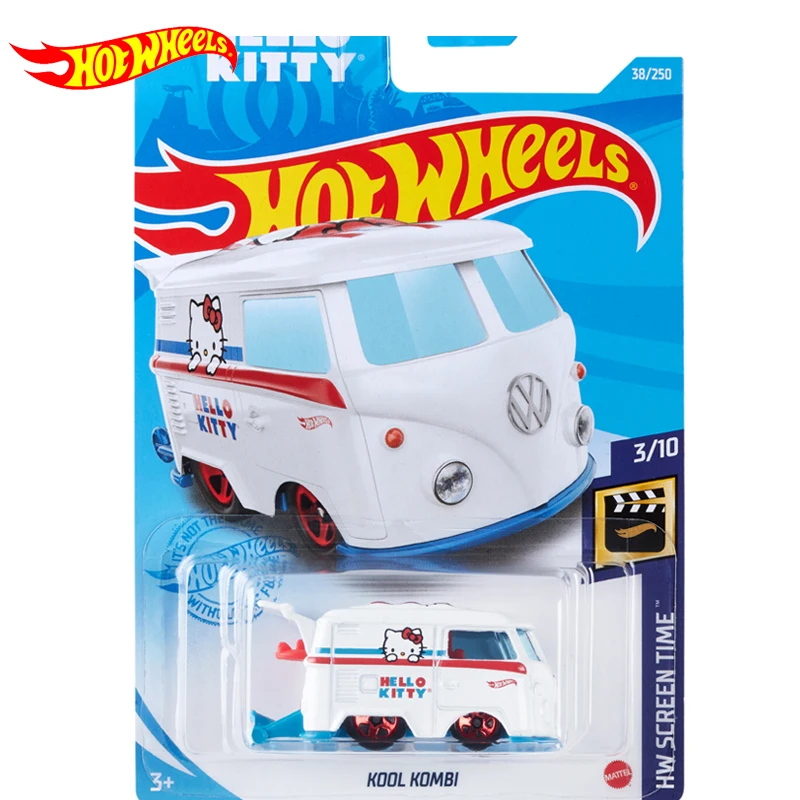

Оригинальная аниме экшн-фигурка Hot Wheels Car Volkswagen Series Kool Kombi Screen Time, детские игрушки для мальчиков, подарок на день рождения