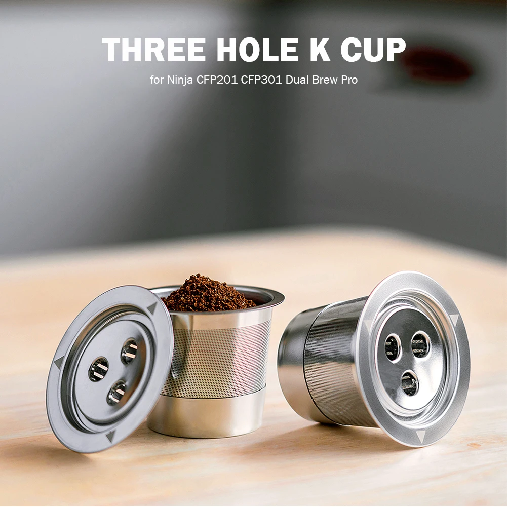 

Stainless Steel Coffee Capsule Cup Heat-resistance Coffee Maker Filter Eco-friendly Burr-free Reusable for Home Kitchen Office