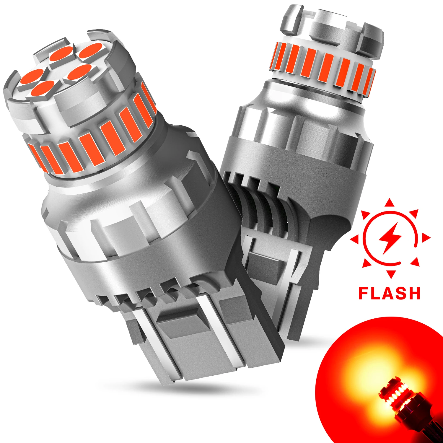 

AUXITO 2X 7443 LED Canbus стоп-сигнал w21/5w T20 W21W 7440 Светодиодная лампа без ошибок стробоскоп супер яркий задсветильник заднего хода s DRL