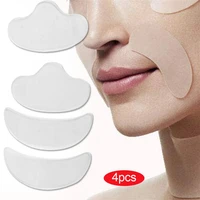 4pcsset reusable face anti aging lifting patch women skin care silicone moisturizing forehead anti wrinkle sticker