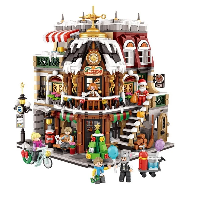 1054 loz mini blocks kids building bricks boys toys puzzle christmas coffee house girls holiday gift 2056pcs free global shipping