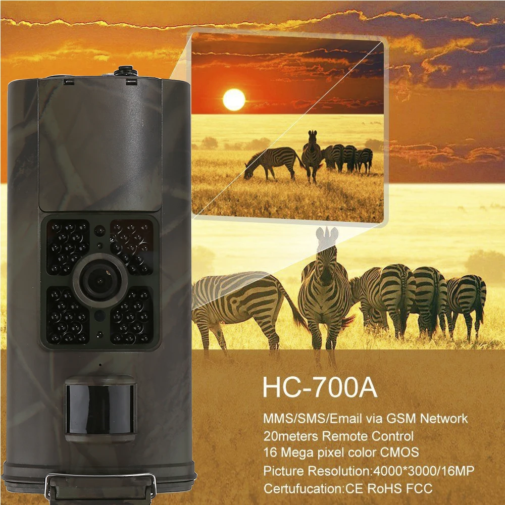 HC-700A Trail Hunting Camera 1080P Full HD 16MP 940NM Scouting Infrared Trail Hunting Camera Motion Sensor With Night