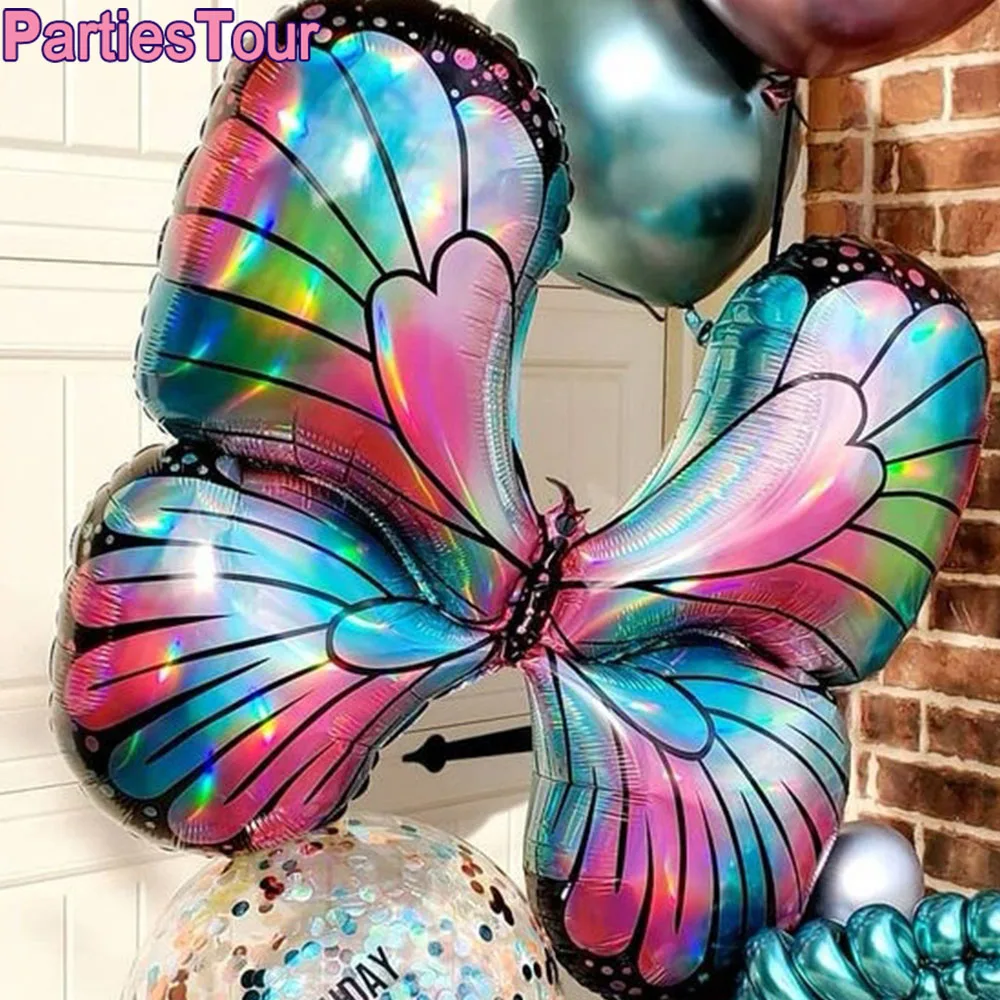

1pc 31'' Large Butterfly Balloon Colorful Butterfly Balloon Insect Party Aluminum Foil Balloon for Birthday Wedding Baby Shower