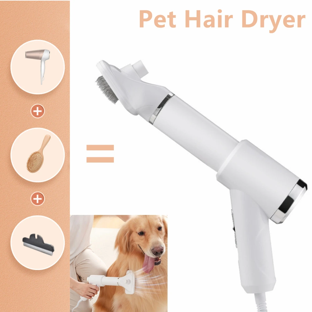 

Фен для груминга домашних питомцев, расческа для кошек, с низким уровнем шума, воздуходувка для шерсти, портативные быстросохнущие товары д...