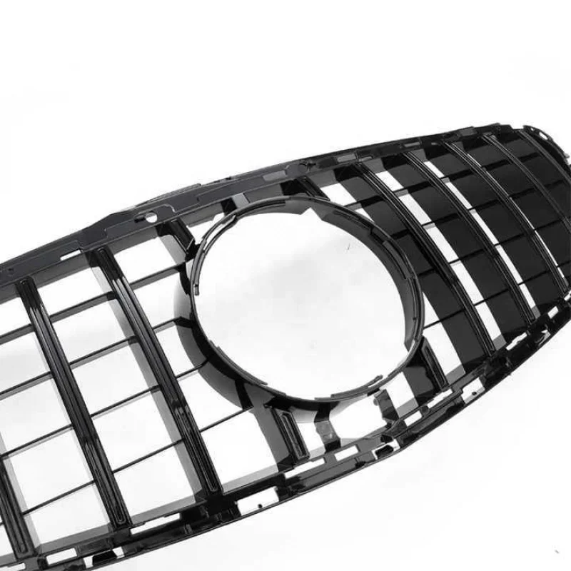 Фото Подходит для Mercedes-Benz E-Class W212 14-15, поздняя модель, модифицированная передняя решетка GT, вертикальные полосы, передний бампер, решетка воздухозаборника №3
