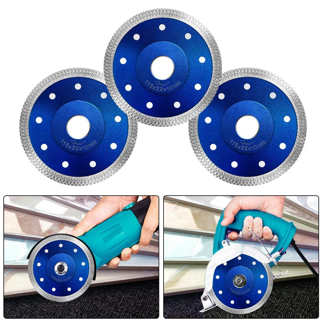 

Diamond Saw Blade Cutting Disc Wheel for Cutting Porcelain Tiles Granite Marble Ceramics Works with Tile Saw and Angle Grinder