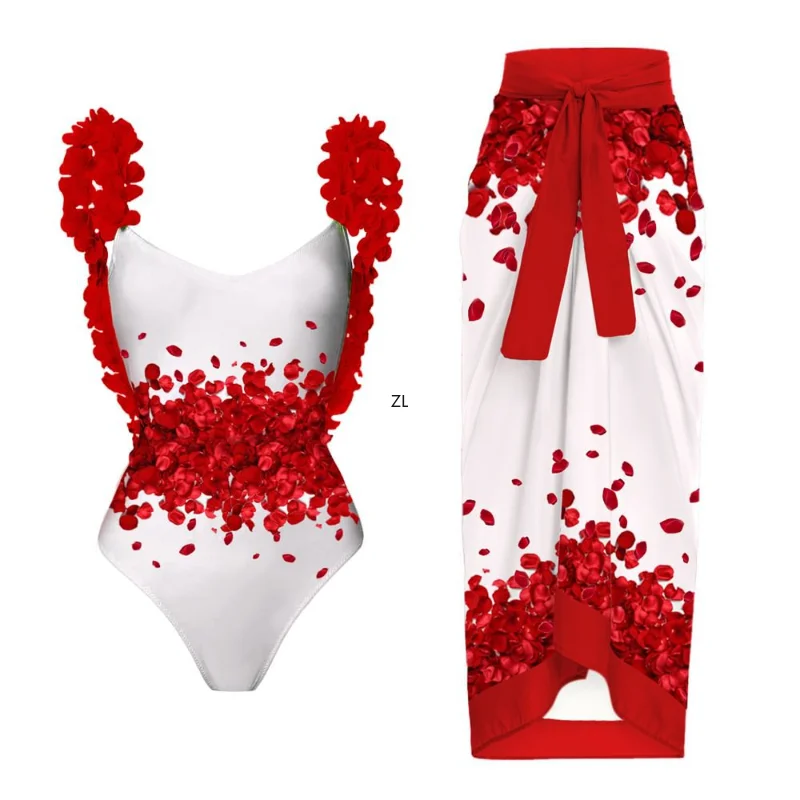 One Piece Swimsuit Swimwear Women Kimono Beach Outfits Cover-ups Skirt Dress Female New Beach Bathing Suit Beachwear