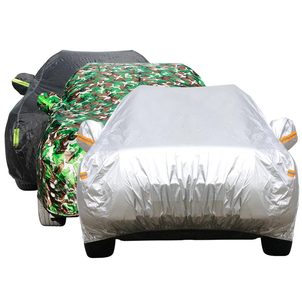 Full Car Cover Summer Sun Anti-UV Winter Rain Snow Outdoor Protection Covers for Car Waterproof Silver Black Camouflage Avaiable
