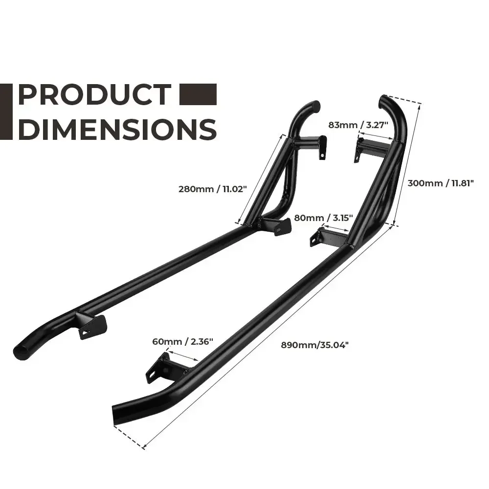 # 2879456 -458 Боковые рок-ползунки UTV Nerf Bars совместимые с Polaris RZR XP 1000/ Turbo/ S900/ S1000/ Trail S 900