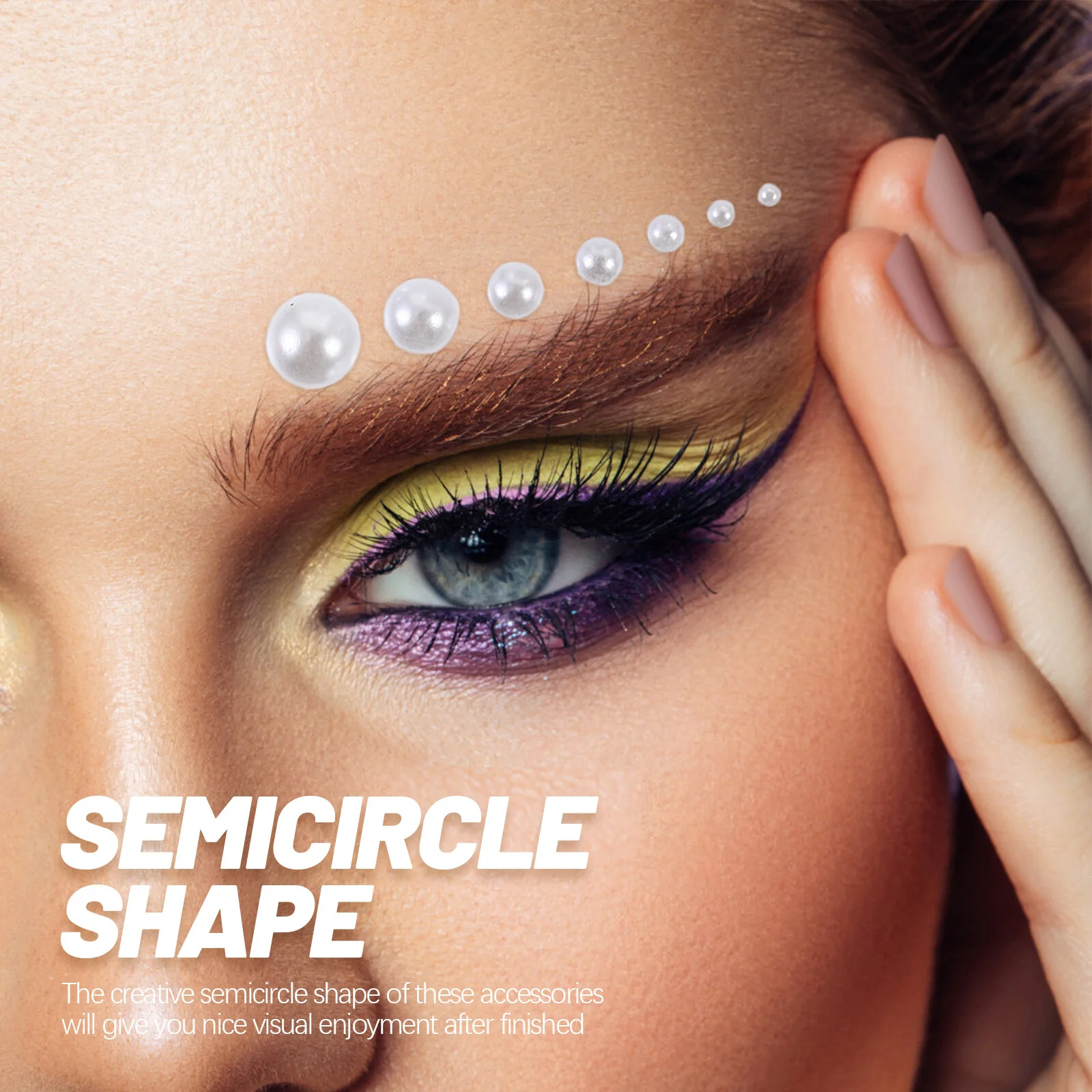 Suite Flat Back Pearls Nail Simulated Hand Decor Charm Charms Nails Round Abs