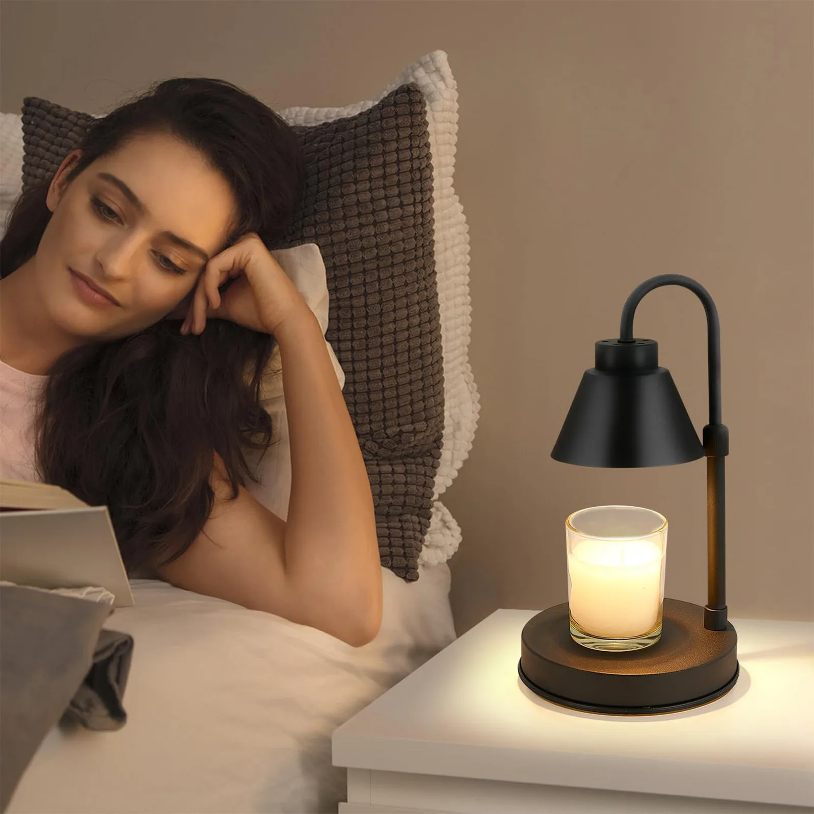 

Telescopic Aromatherapy Melting Wax Lamp Stepless Dimming Iron Aroma Diffuser Desk Lamp Ornaments Christmas Gift For Home Office
