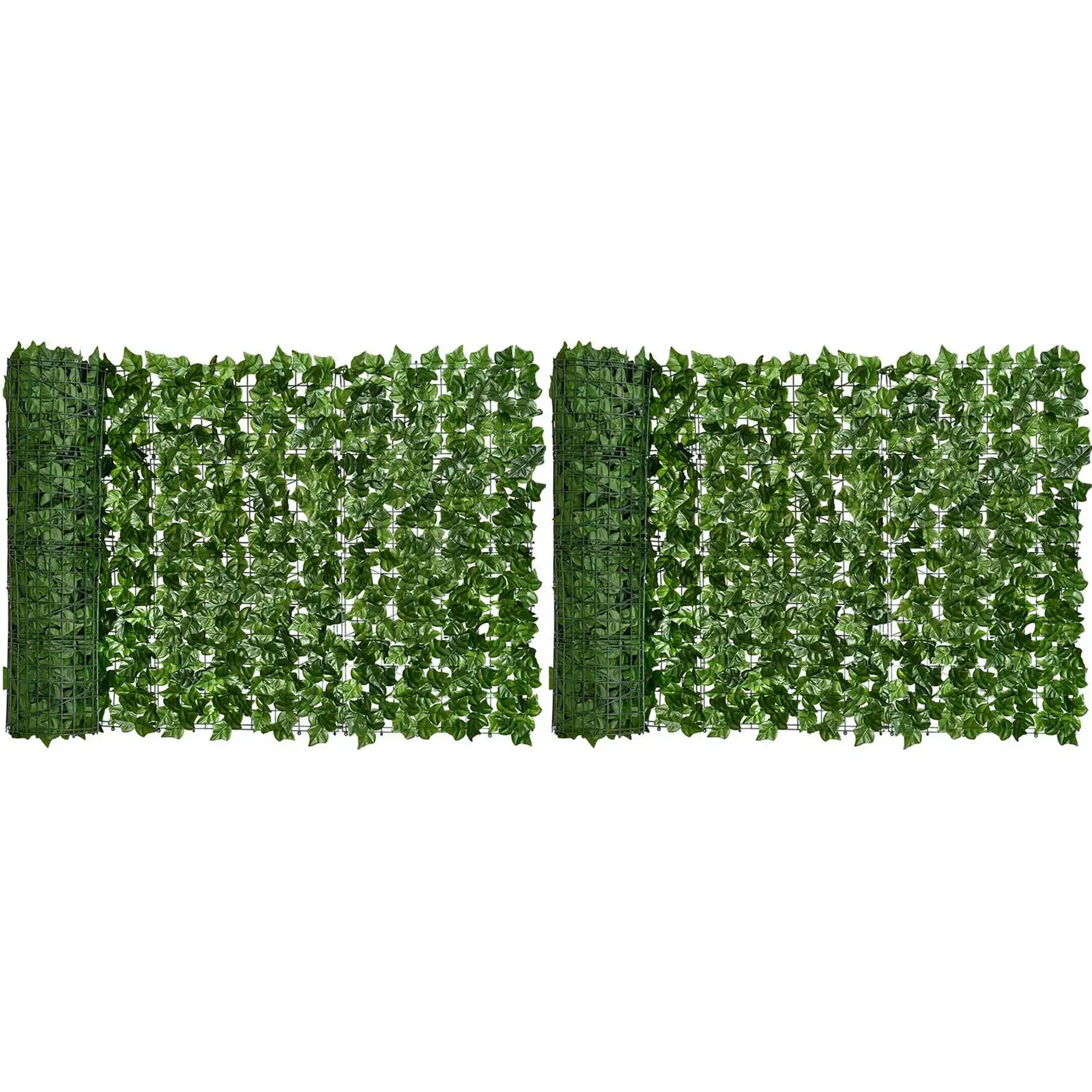 

2X Artificial Ivy Privacy Fence Screen 118X19.6in Artificial Hedges Fence and Faux Ivy Vine Leaf Decoration for Garden