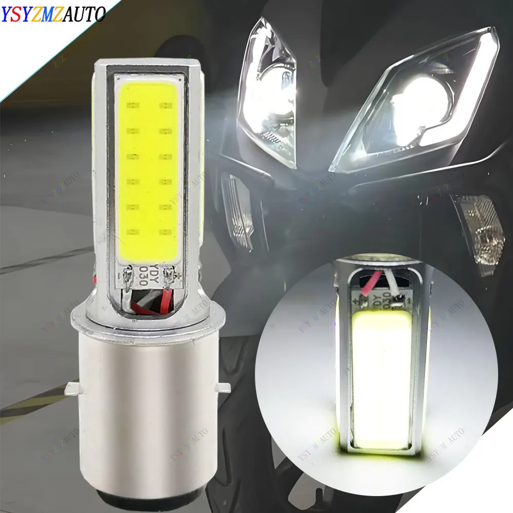 

1 шт.: светодиодная фара для мотоцикла H4 HS1 P15D H6 BA20D светодиодная фара для мотоцикла COB DRL 12 В 6000 К супер яркий белый