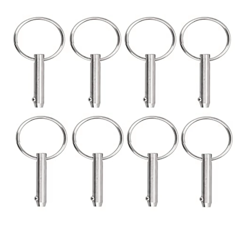 

Marine Quick Release Pins Bimini Top Pins, Diameter 1/4In(6.3Mm), Overall Length1.5In(38Mm), Usable Length(25.4Mm)
