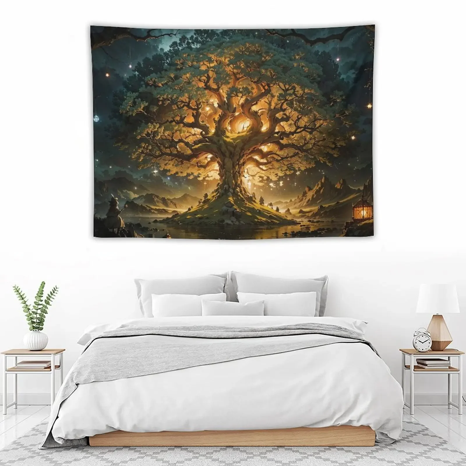 Пазлы с изображением причудливого дерева жизни-очаровательный гобелен из