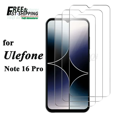 Защита экрана для Ulefone Note 16 Pro, закаленное стекло на выбор, Бесплатная быстрая доставка, 9H HD, прозрачная зеркальная защита